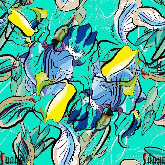 HX397B Spandex, Wet Print- Spandexbyyard - fabrics, fabric for swimwear, fabric for yogawear, swimwear fabric, yogawear fabric, fabric sublimation, sublimation fabric, los angeles, california, usa, spandex, sale, swimwear, yoga wear, lycra, shiny, neon, printed, fabric by the yard, spandex lycra, nylon lycra, lycra fabric