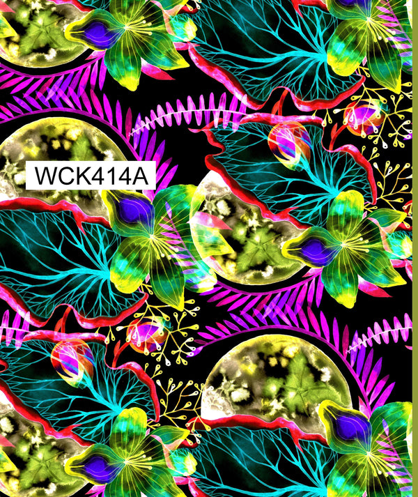 WCK414A Spandex, Wet Print- Spandexbyyard - fabrics, fabric for swimwear, fabric for yogawear, swimwear fabric, yogawear fabric, fabric sublimation, sublimation fabric, los angeles, california, usa, spandex, sale, swimwear, yoga wear, lycra, shiny, neon, printed, fabric by the yard, spandex lycra, nylon lycra, lycra fabric