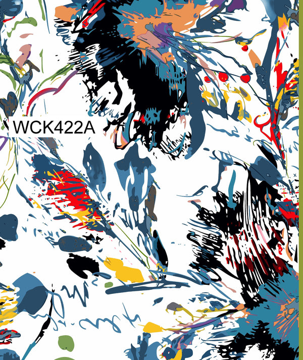 WCK422A Spandex, Wet Print- Spandexbyyard - fabrics, fabric for swimwear, fabric for yogawear, swimwear fabric, yogawear fabric, fabric sublimation, sublimation fabric, los angeles, california, usa, spandex, sale, swimwear, yoga wear, lycra, shiny, neon, printed, fabric by the yard, spandex lycra, nylon lycra, lycra fabric