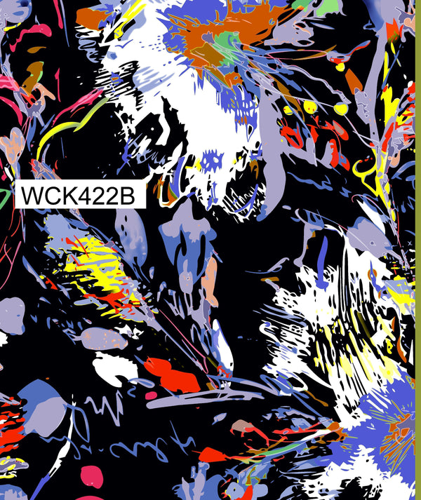 WCK422B Spandex, Wet Print- Spandexbyyard - fabrics, fabric for swimwear, fabric for yogawear, swimwear fabric, yogawear fabric, fabric sublimation, sublimation fabric, los angeles, california, usa, spandex, sale, swimwear, yoga wear, lycra, shiny, neon, printed, fabric by the yard, spandex lycra, nylon lycra, lycra fabric